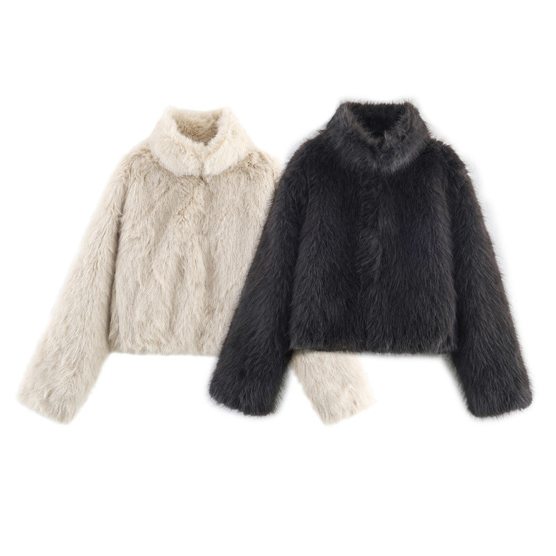 Manteau d'hiver effet fourrure