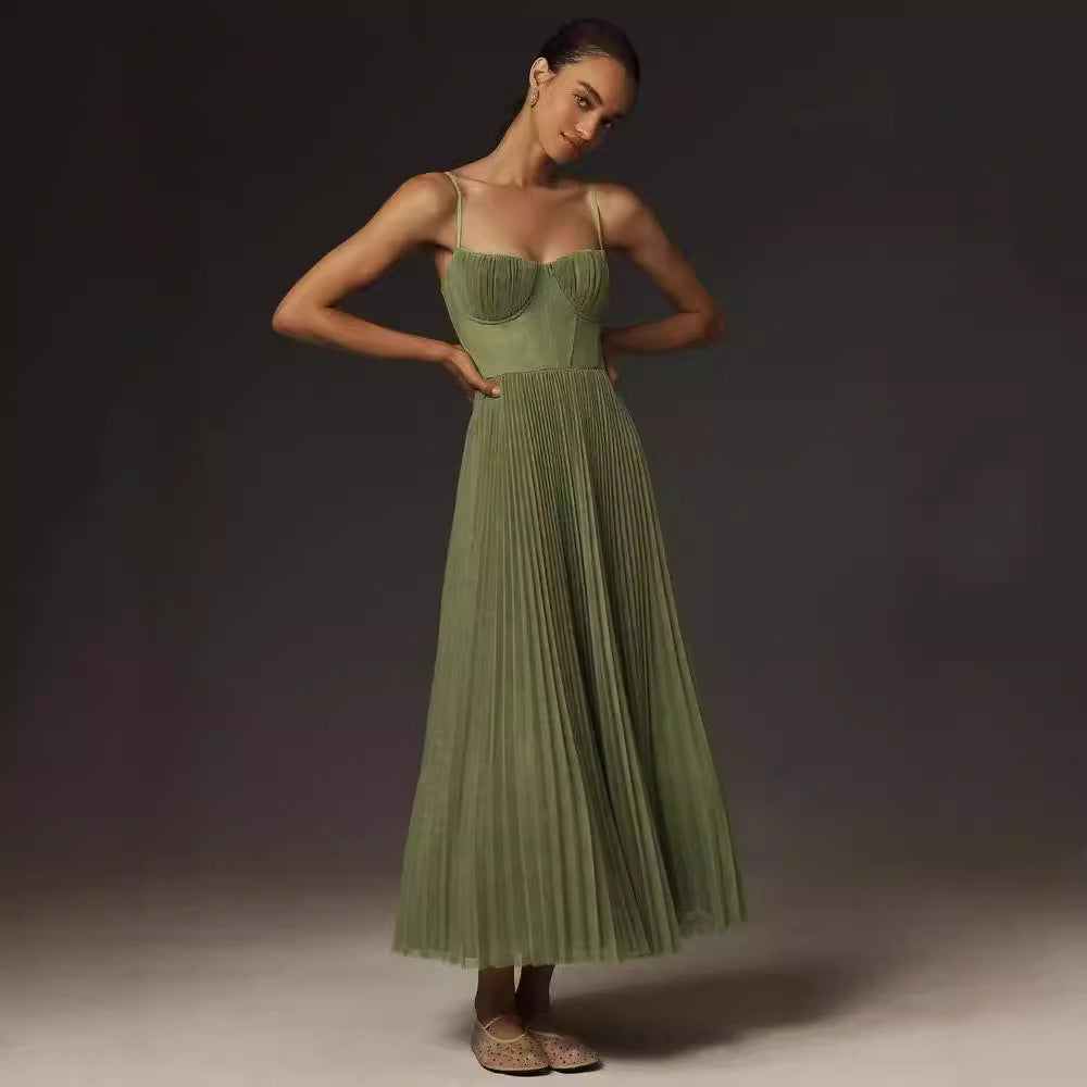 OLIVÉRA — Robe Longue Plissée Élégante