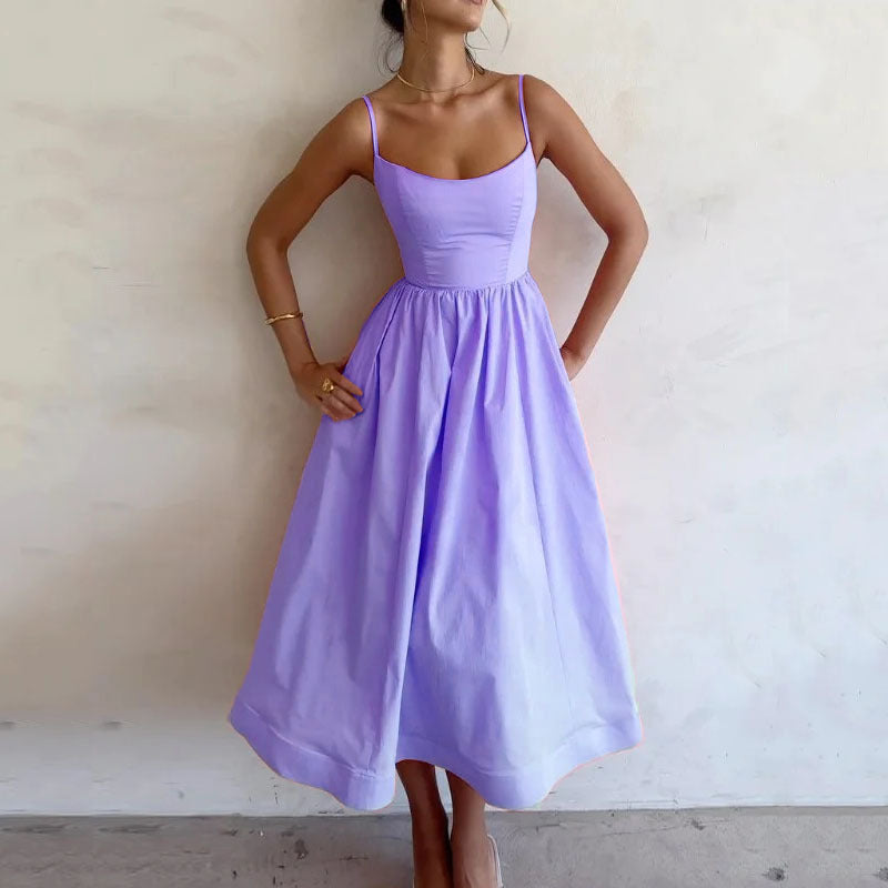 AZÉLYA — Robe Midi Minimaliste