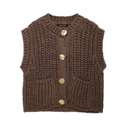 LUNESSA — Gilet Maille Épaisse & Cozy Chic