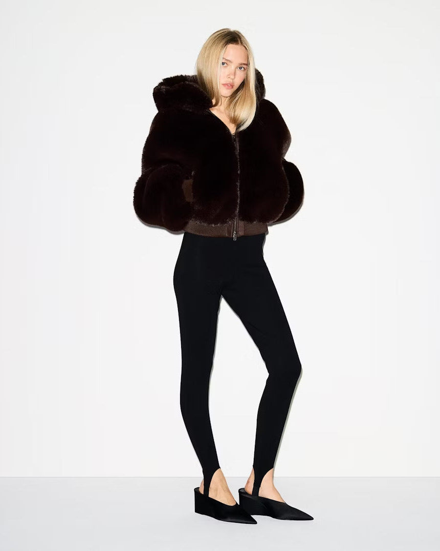 COCOFUR— Veste Fausse Fourrure Zippée