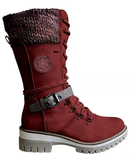 VÉLMORA — Bottines Martin d’Hiver à Talon Carré Haut