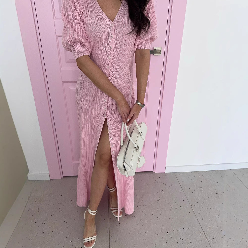 SOLÉANA — Robe Longue Maille Élégante