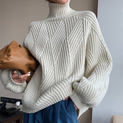 Pull Col Montant Oversize