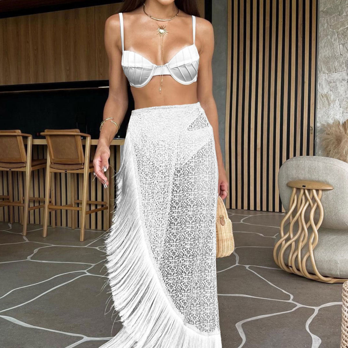 Jupe & Tanga Assorti  Look Plage Élégant