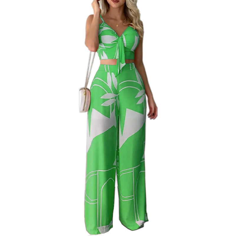 Set Femme Imprimé – Bandeau & Pantalon Fluide