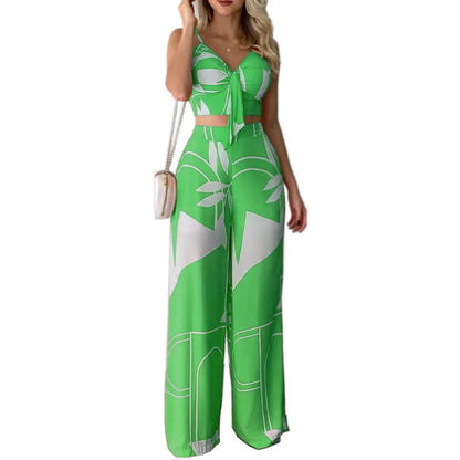 Set Femme Imprimé – Bandeau & Pantalon Fluide