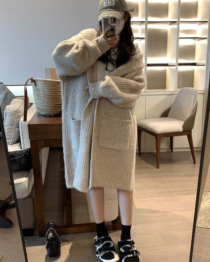 Veste pull ample à capuche