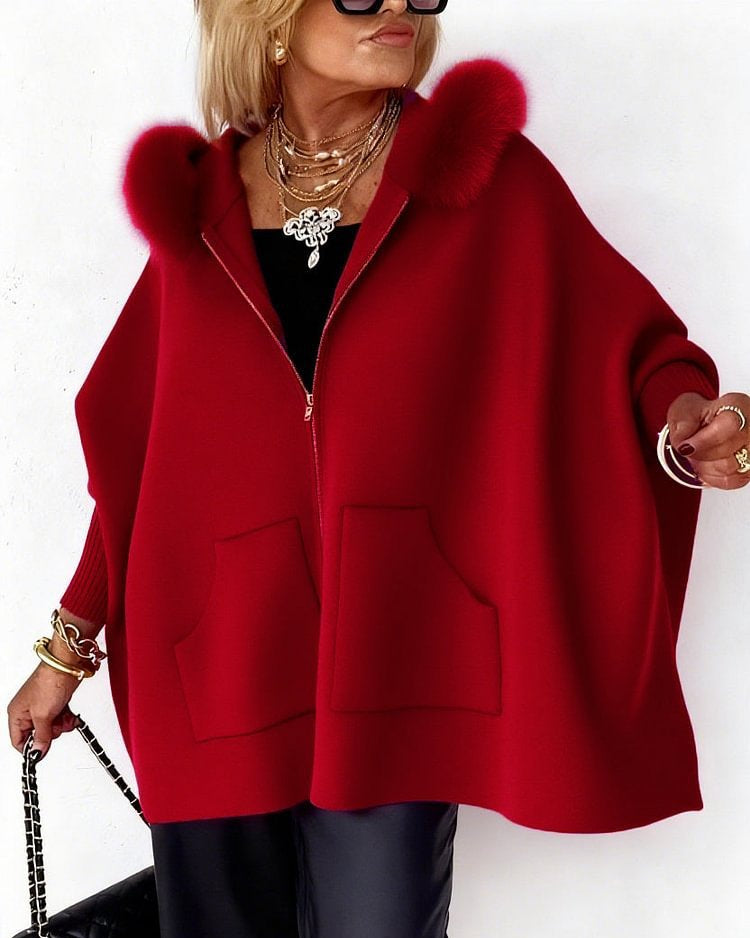 Gilet à Capuche Plush – Chaud & Zip