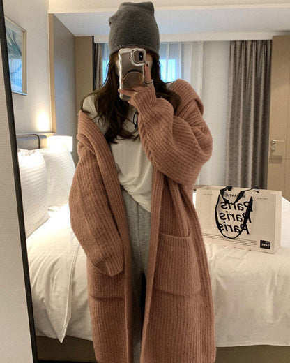Veste pull ample à capuche