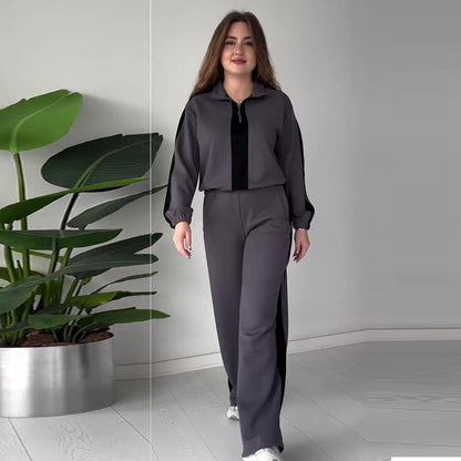Kaïna – Ensemble Casual Contrast Chic