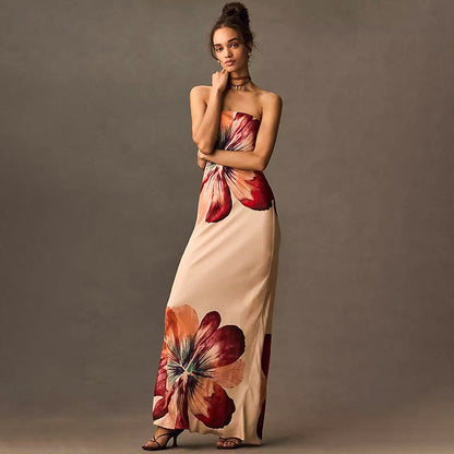 Robe Sexy Femme – Col Halter et Fente