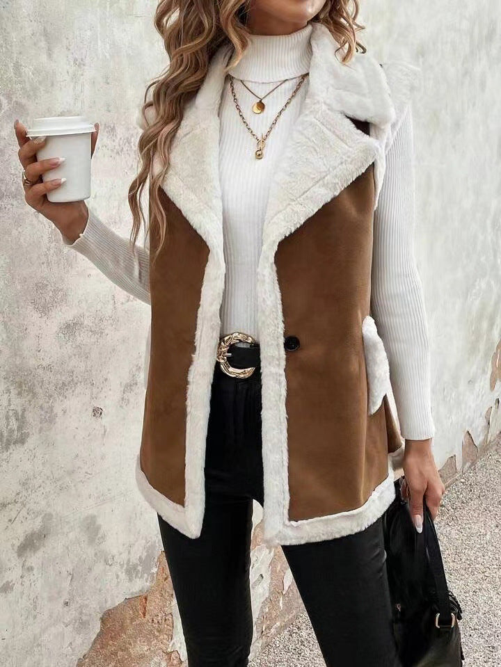 Gilet  en laine d'agneau à la mode