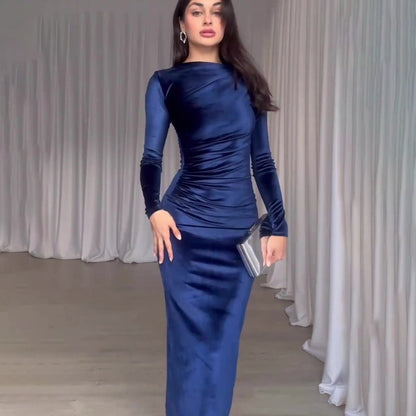 ÉMÉRALIA — Robe Velours Élégante