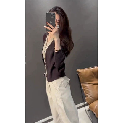 Ensemble Deux Pièces en Tricot – Pantalon Décontracté