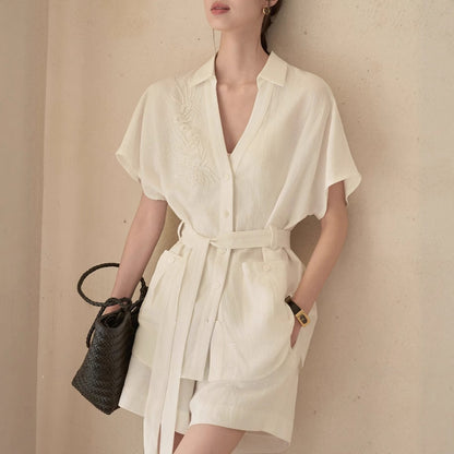 Ensemble Femme – Haut & Short Mi-Cuisse Élégant