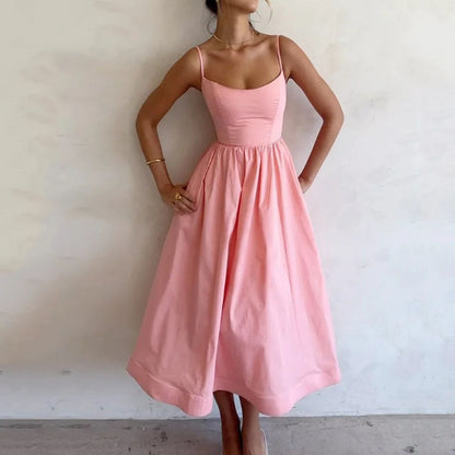 AZÉLYA — Robe Midi Minimaliste