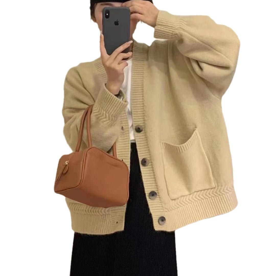 LUNORA — Cardigan Loose à Poches