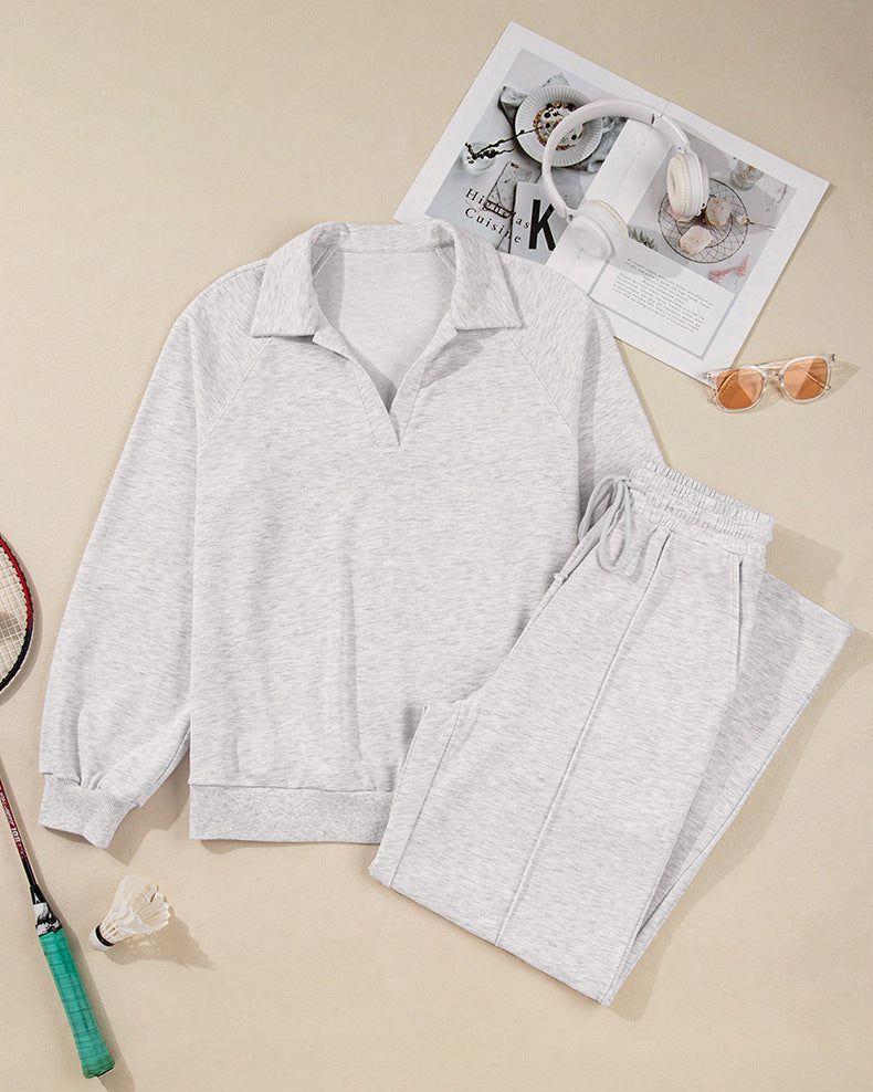 LUNÉA — Ensemble Deux Pièces Casual Uni