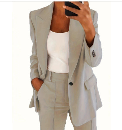Look Femme Élégant – Blazer & Pantalon Ajusté