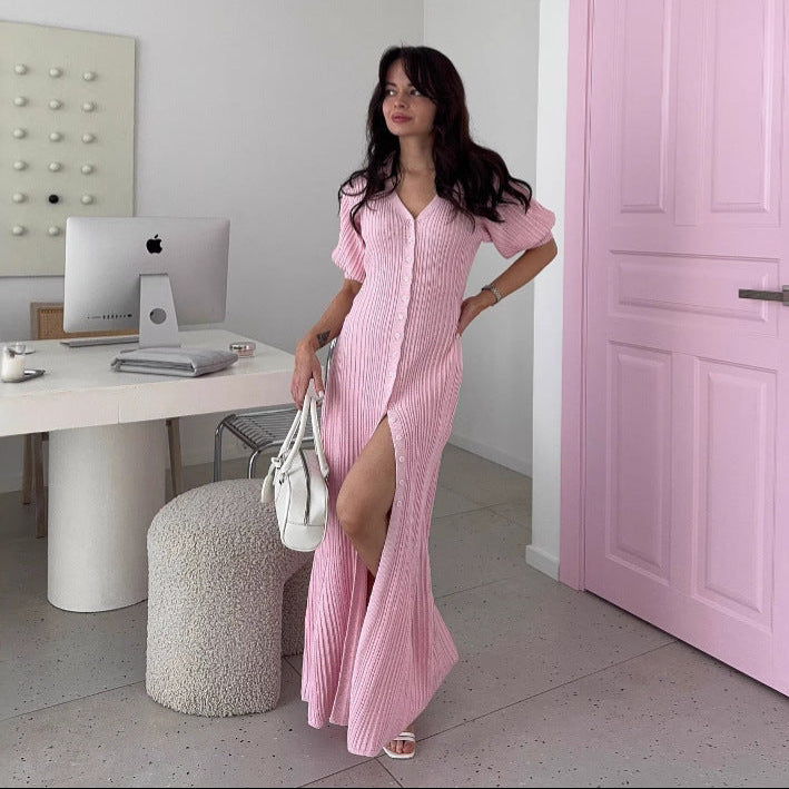 SOLÉANA — Robe Longue Maille Élégante