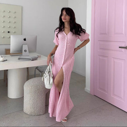 SOLÉANA — Robe Longue Maille Élégante