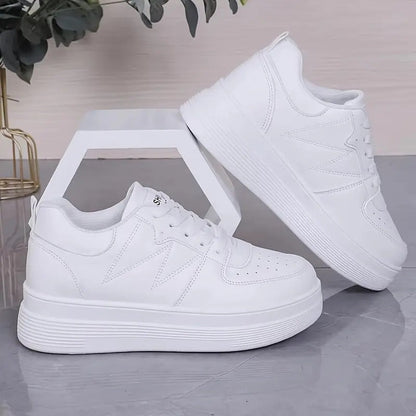 Baskets compensées blanches pour femmes