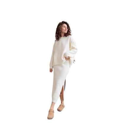 Ensemble Tricot Femme – Pull & Jupe