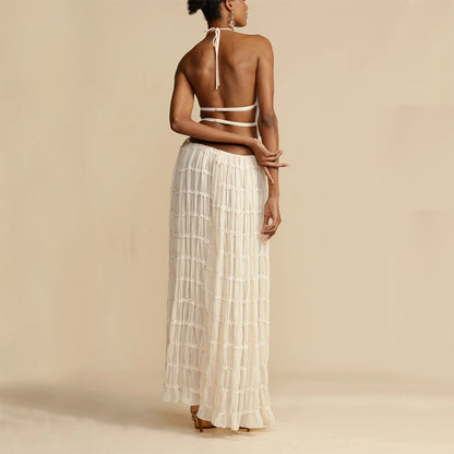 Jupe Longue Évasée – Taille Haute & Style Glamour