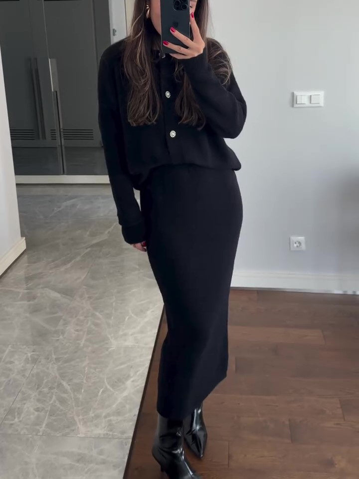 Ensemble Cardigan et Jupe Maxi
