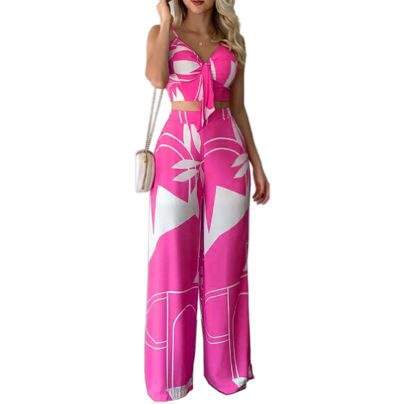 Set Femme Imprimé – Bandeau & Pantalon Fluide