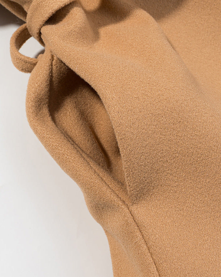 Manteau en laine à ceinture décontractée