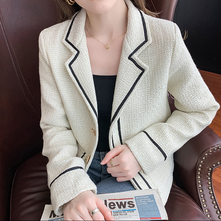 VELSIRA — Veste  Courte Élégante à Coupe Droite
