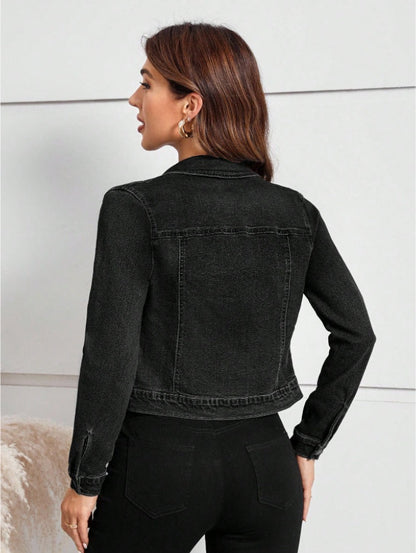 Velyra – Veste Denim Courte Ajustée