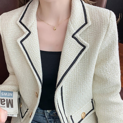 VELSIRA — Veste  Courte Élégante à Coupe Droite