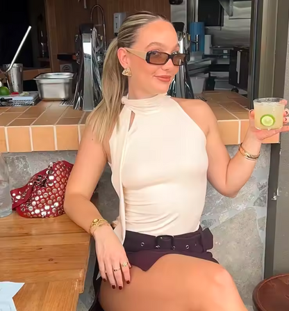 THALIA — Top Dos Nu à Col Noué