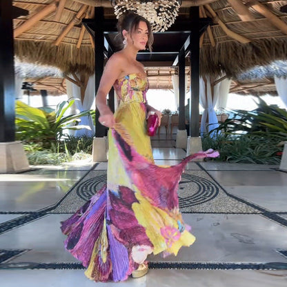 FLORÉLIA — Robe Longue Fleurie Élégante