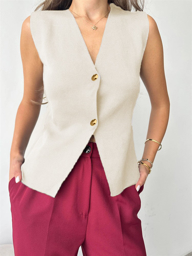 Gilet Femme Élégant – Style Artistique Rétro
