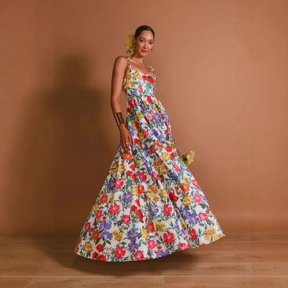 VÉNISSA — Robe Longue Jardin Fleuri