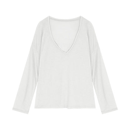Top Femme – Manches Longues, Couleur Unie