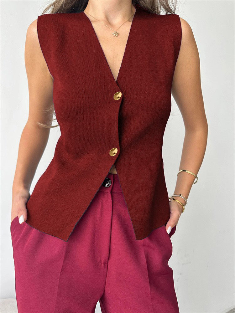 Gilet Femme Élégant – Style Artistique Rétro