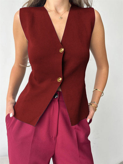 Gilet Femme Élégant – Style Artistique Rétro
