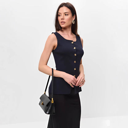 Gilet Femme Élégant – Style Artistique Rétro