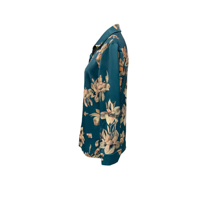 Top Femme Bleu Marine – Fleurs & Look Décontracté