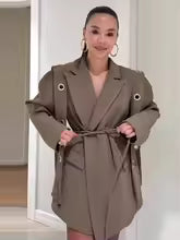 VICTORIE — Blazer Ceinturé à Œillets