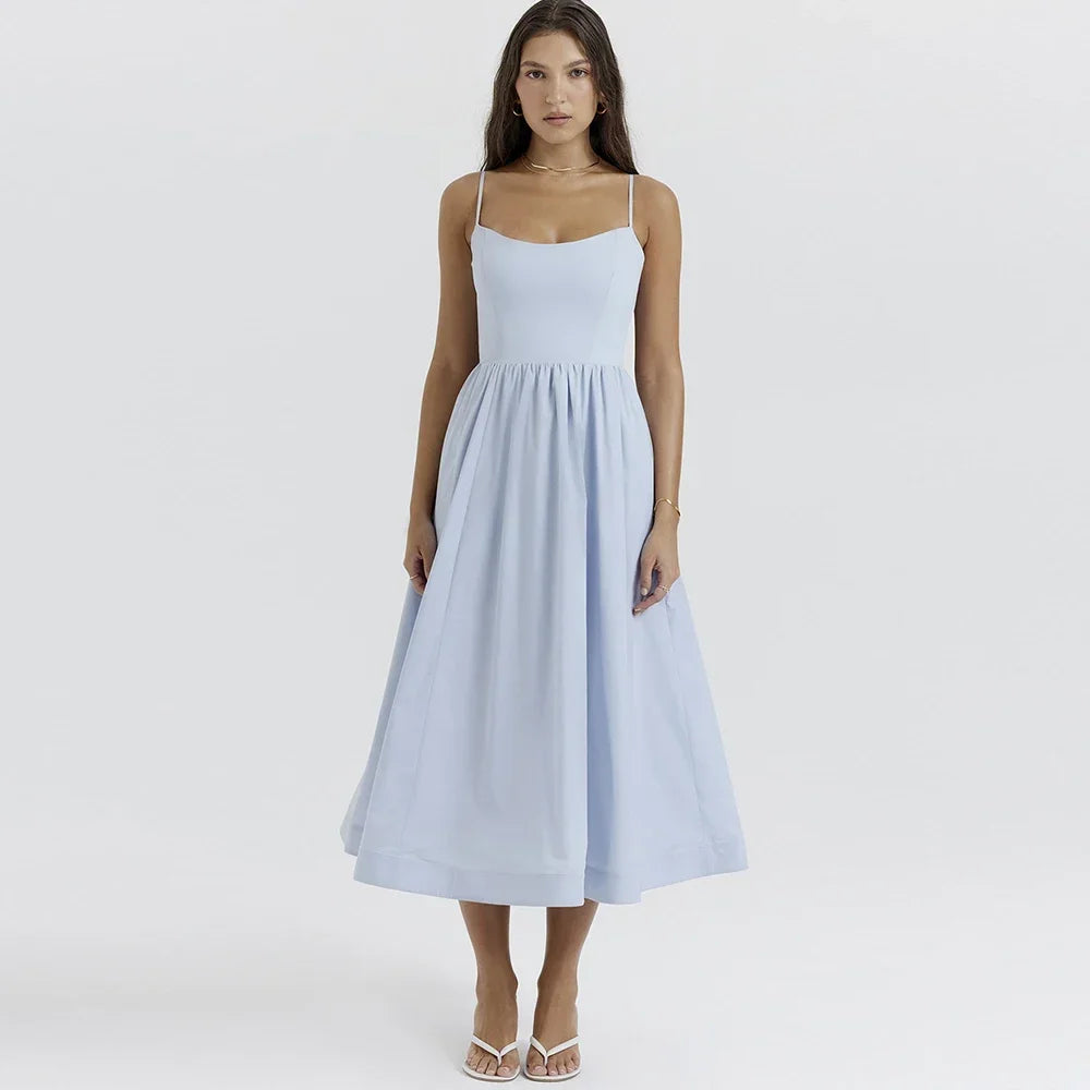 AZÉLYA — Robe Midi Minimaliste