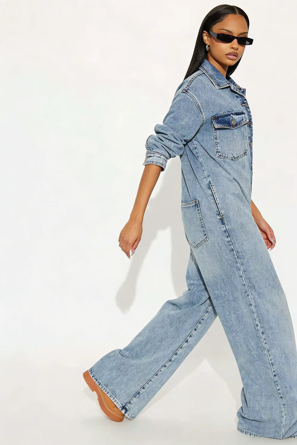 ADELE — Combinaison en Jean Oversize