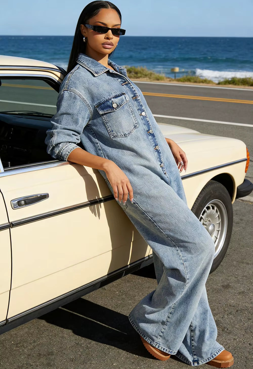 ADELE — Combinaison en Jean Oversize