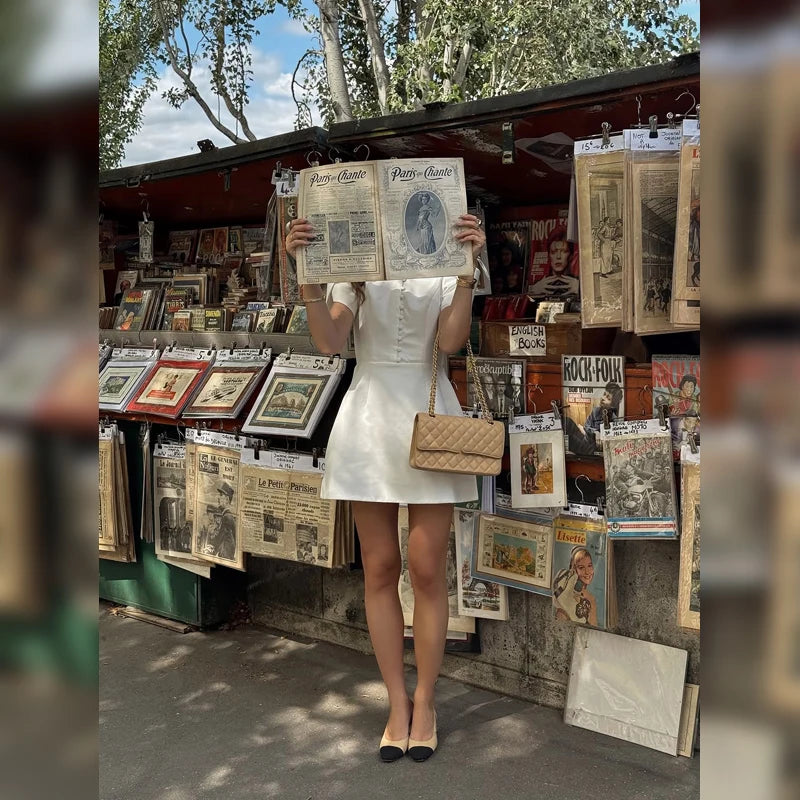 NOVELIA — Jupe Robe à Taille Haute