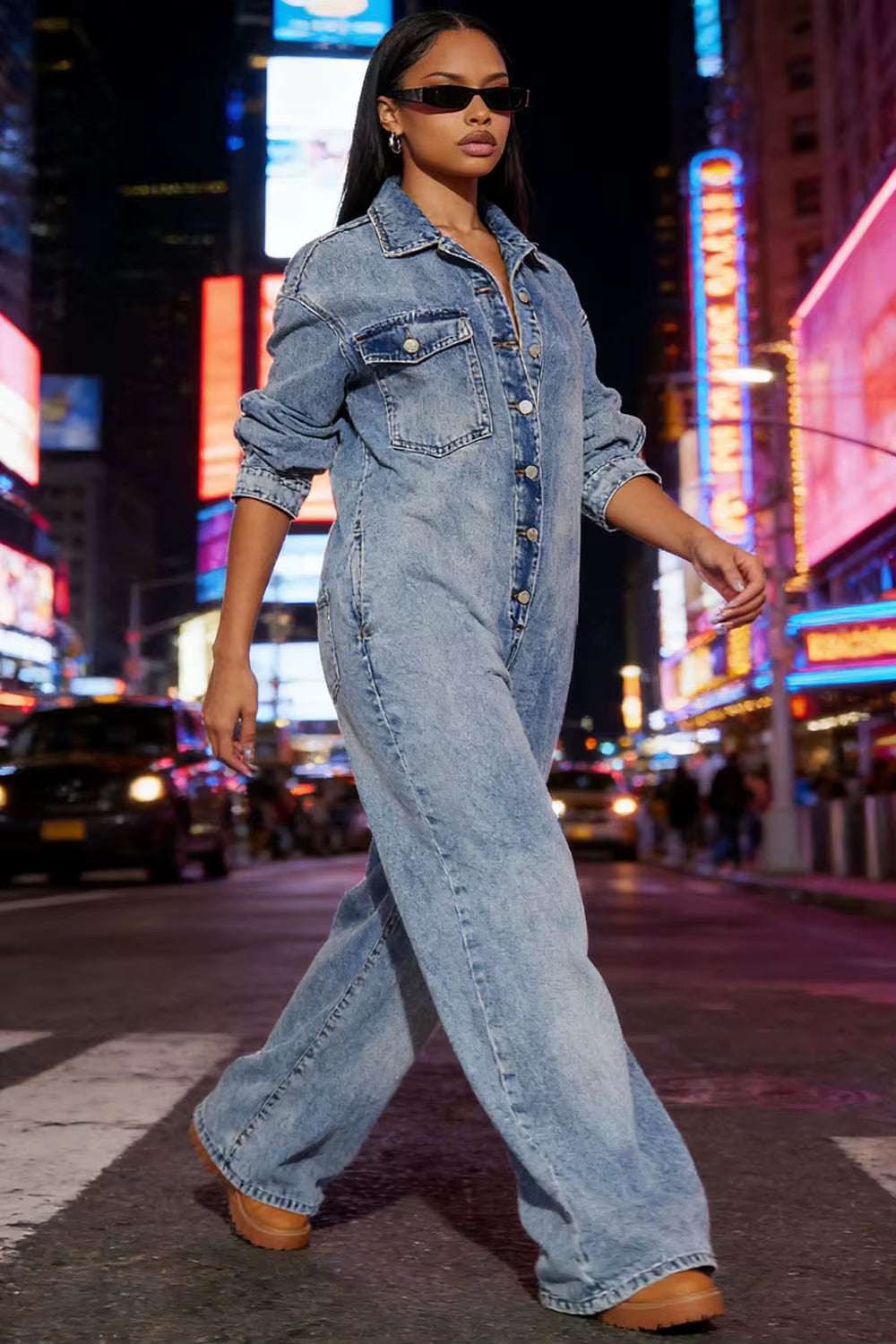 ADELE — Combinaison en Jean Oversize